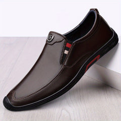 Men's Slip On Leather Shoes Smart Casual Walking Shoes