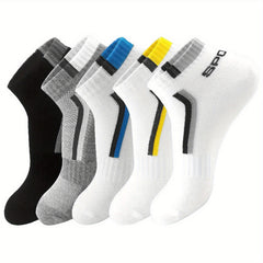 Men's Mid Crew Sport Socks Mesh Cotton Blend Breathable Socks
