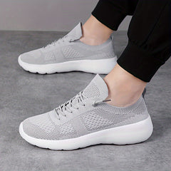 Men's Breathable Running Shoes Non Slip Lace Up Sneakers