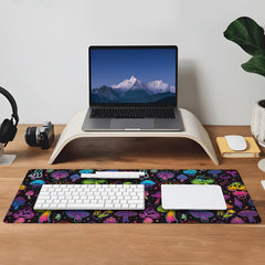 Large Mushroom Star Mouse Pad 11.8x3 Desk Pad Non Slip Rubber