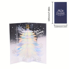 Christmas 3D Greeting Card Sparkling Dream Christmas Tree Blessing