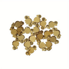20pcs Golden Door Handles and Drawer Pulls for 1:12 Dollhouse Furniture