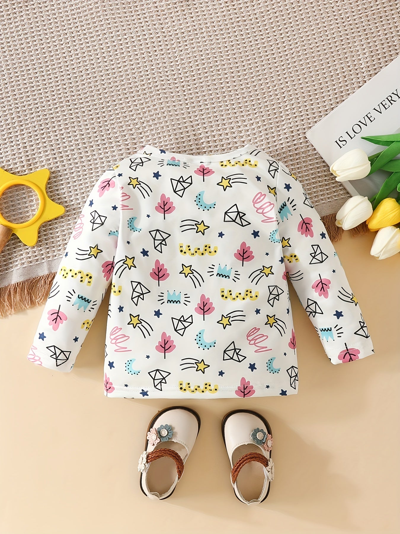Baby Girls' Star And Moon Print Sweatshirt