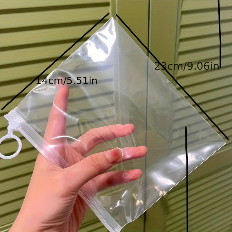 10PCS Clear Self Sealing Bag Portable Plastic Storage Bag
