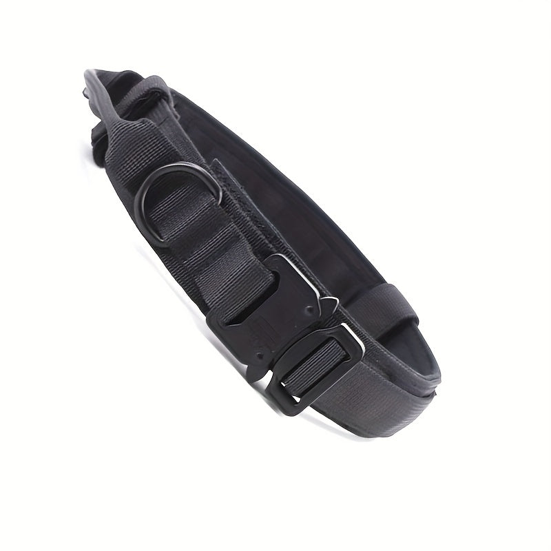 Heavy Duty Tactical Dog Collar with Handle for Training