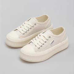 Women's Lace Up Canvas Shoes Casual Comfy Sneakers