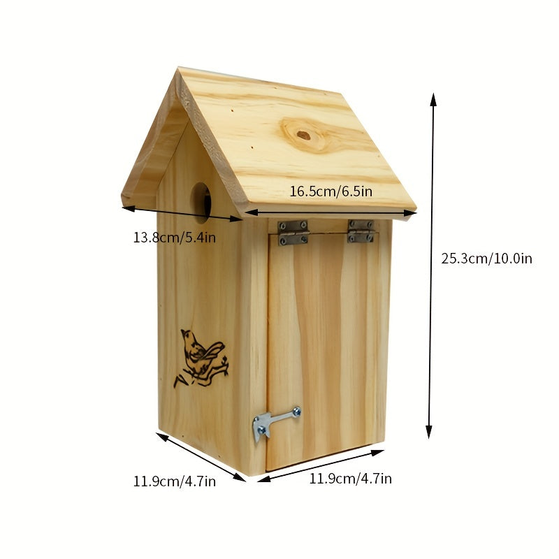 Wooden Bird Nest Pine Wood Hanging Bird House