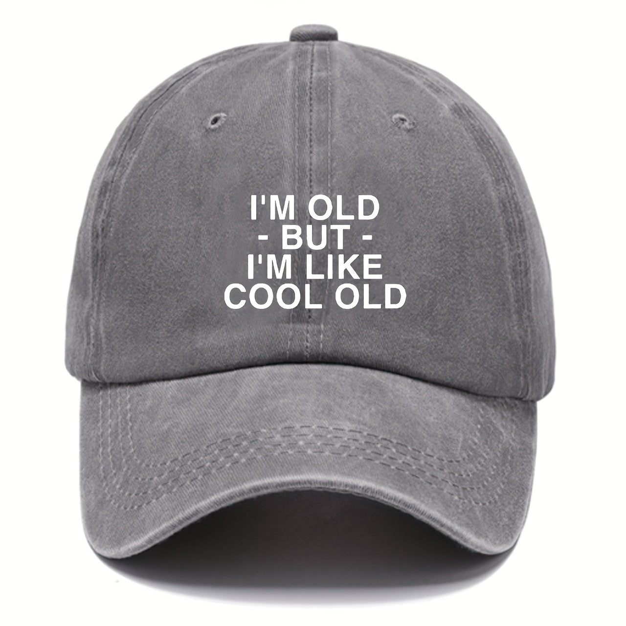 Funny Letter Print Distressed Baseball Cap