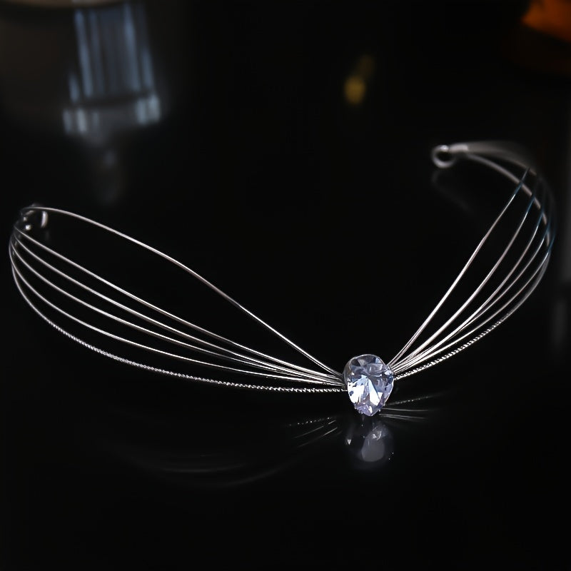 Zircon Bridal Crown Crystal Rhinestone Hairband Wedding Headband