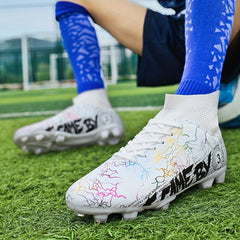 Men's Non Slip Soccer Shoes Outdoor Football Shoes Lightweight Breathable Cleats