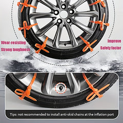 12pcs Snow Chain Wheel Tie Car Tire Chain Winter Snow Chain Non slip Plastic