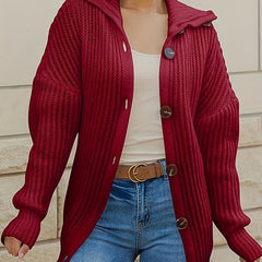 Button Up Long Sleeve Cardigan