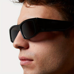 Men's Square Frame PC Glasses Retro Sunglasses With Anti press Box