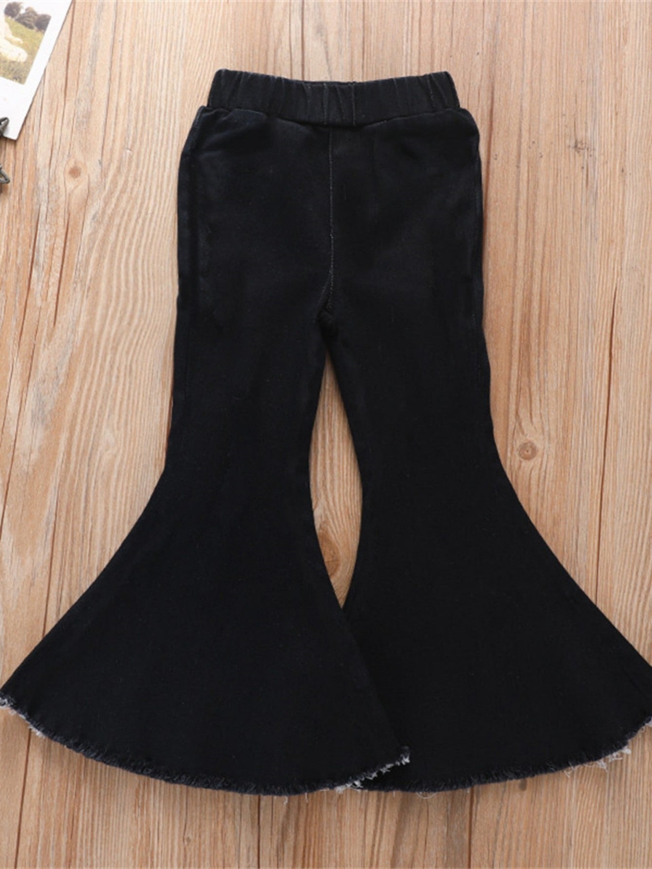 Toddler Girls Flare Leg Ripped Jeans