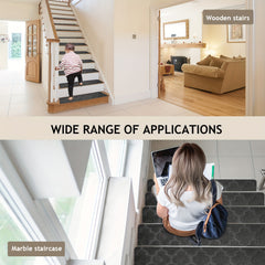 15pcs Stair Treads Mats Modern 76 X 20 Cm Large Felt Self Adhesive Stair Mats