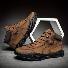 Men's Casual Stitch Solid Low Top Lace up Boots