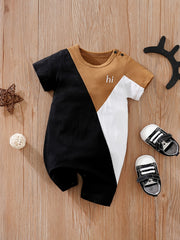 Baby Boys Colorful Short Sleeve Romper