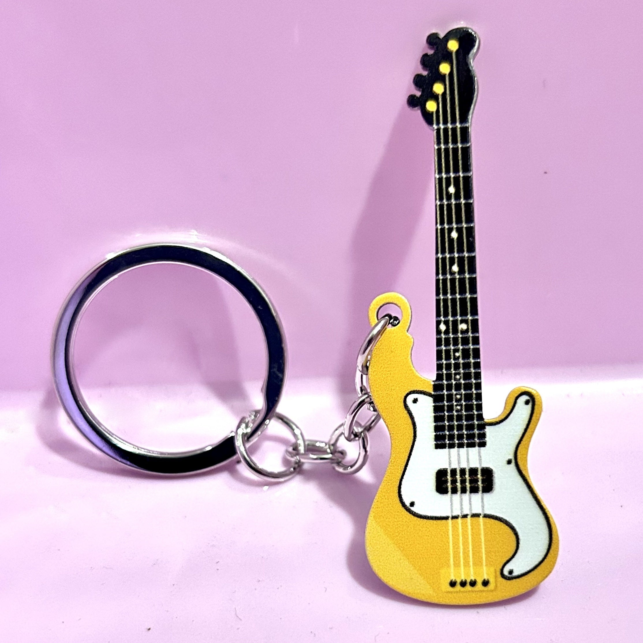Guitar Keychain Miniature Instrument for Music Lovers