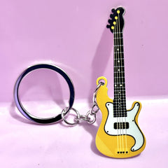 Guitar Keychain Miniature Instrument for Music Lovers