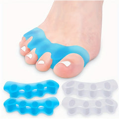 Silicone Toes Separators for Home & Nighttime Use - Straighten Toes & Spacer