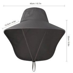 Quick-Drying Sun Hat with Neck Flap for Outdoors