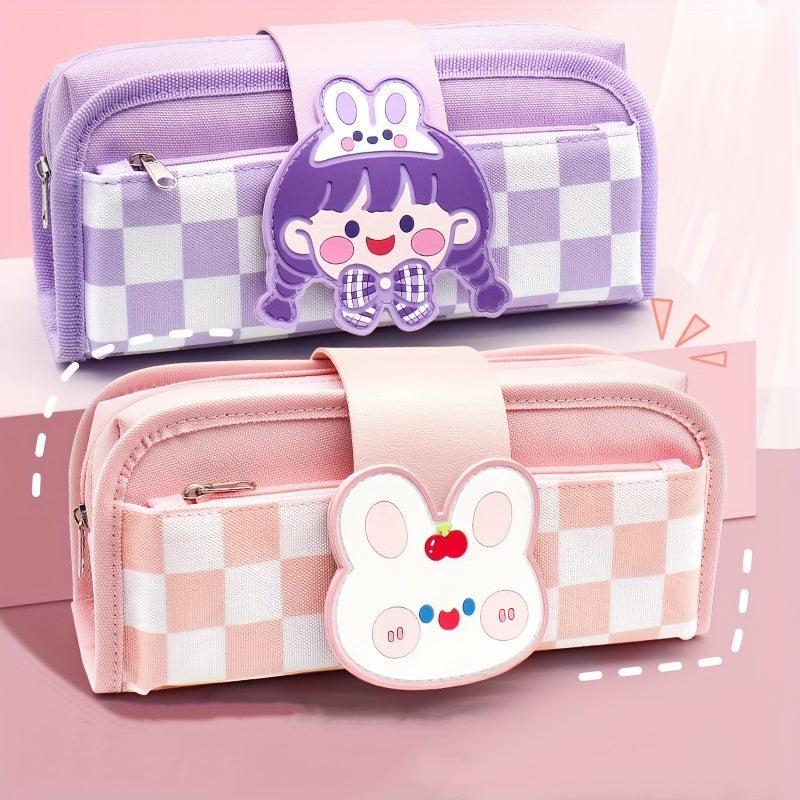 Large Capacity Detachable Pencil Case Cartoon Animal Design for Children