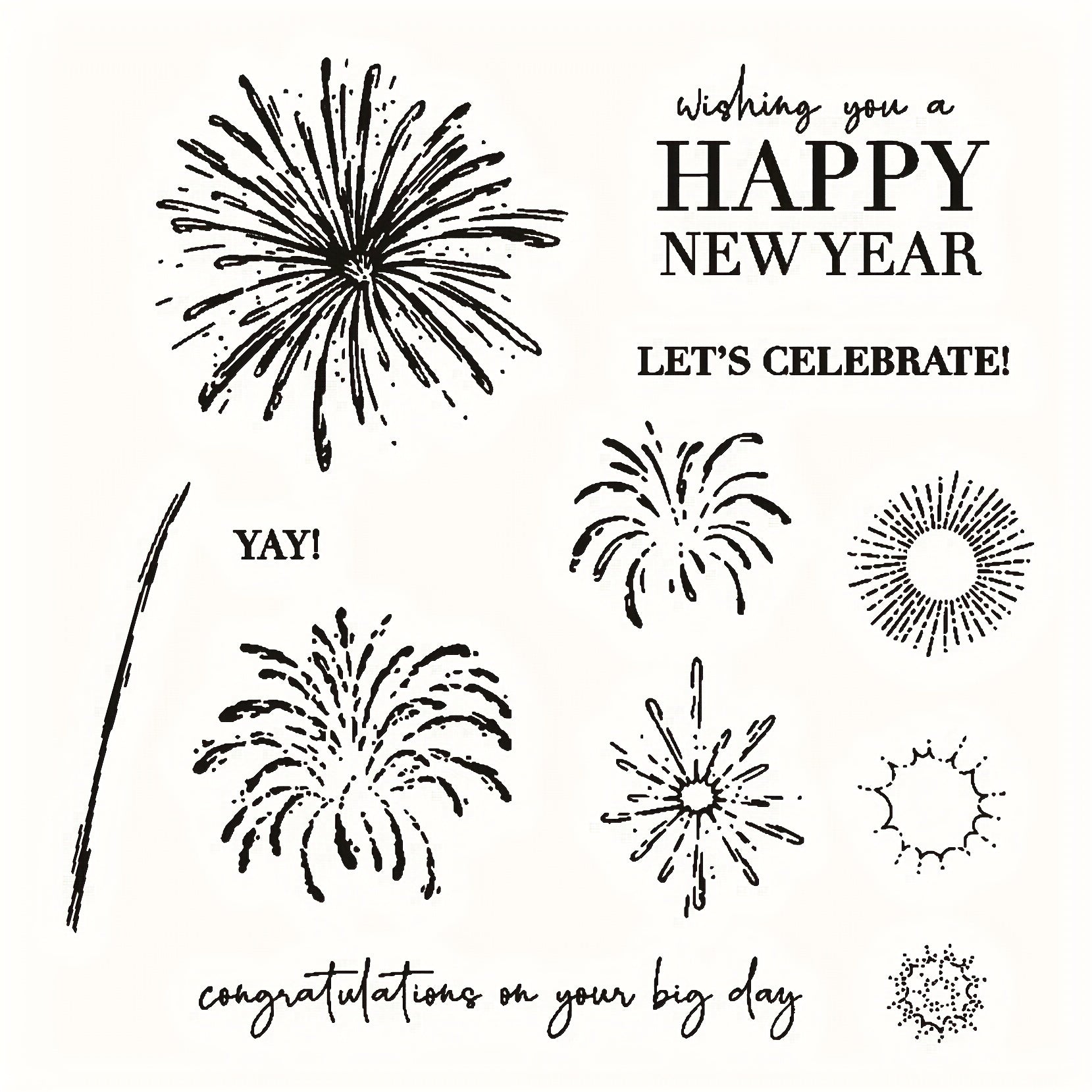 Christmas Fireworks Metal Cutting Dies And Stamps