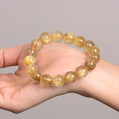 AierCrystal Brazilian Titanium Rutilated Crystal Bracelet