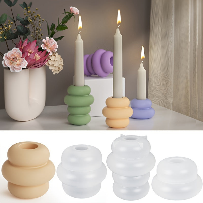 Donut Stacking Candle Holder Silicone Mold DIY Craft Home