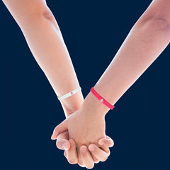 2pcs Sports Silicone Bracelets With Letters
