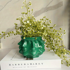 Abstract Faceted Planter Pot Head Succulent Pot