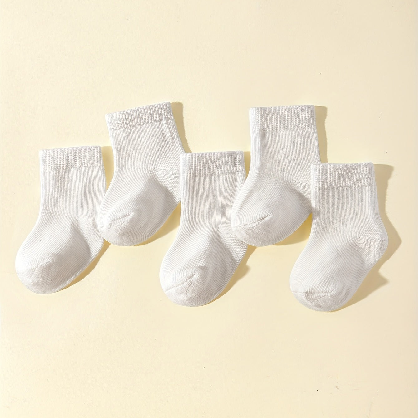 5 Pairs Soft Breathable Cotton Socks Baby Boys Girls