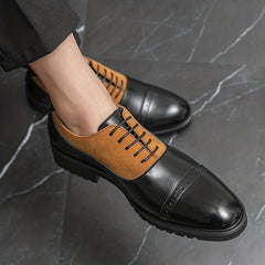 Men's Block Derby Shoes Non Slip Dress Shoes For Wedding Business