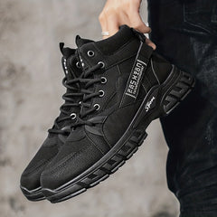 Men's Rugged Service Boots Casual Lace up Walking Shoes