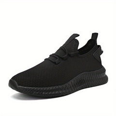 Men's Knit Lace Up Casual Shoes Lightweight Comfy Sneaker
