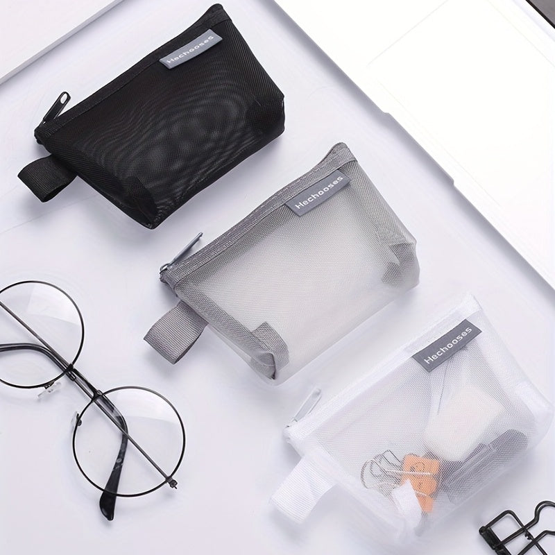 Transparent Nylon Mesh Coin Purse Large Capacity Key Bag Card Coin Bag