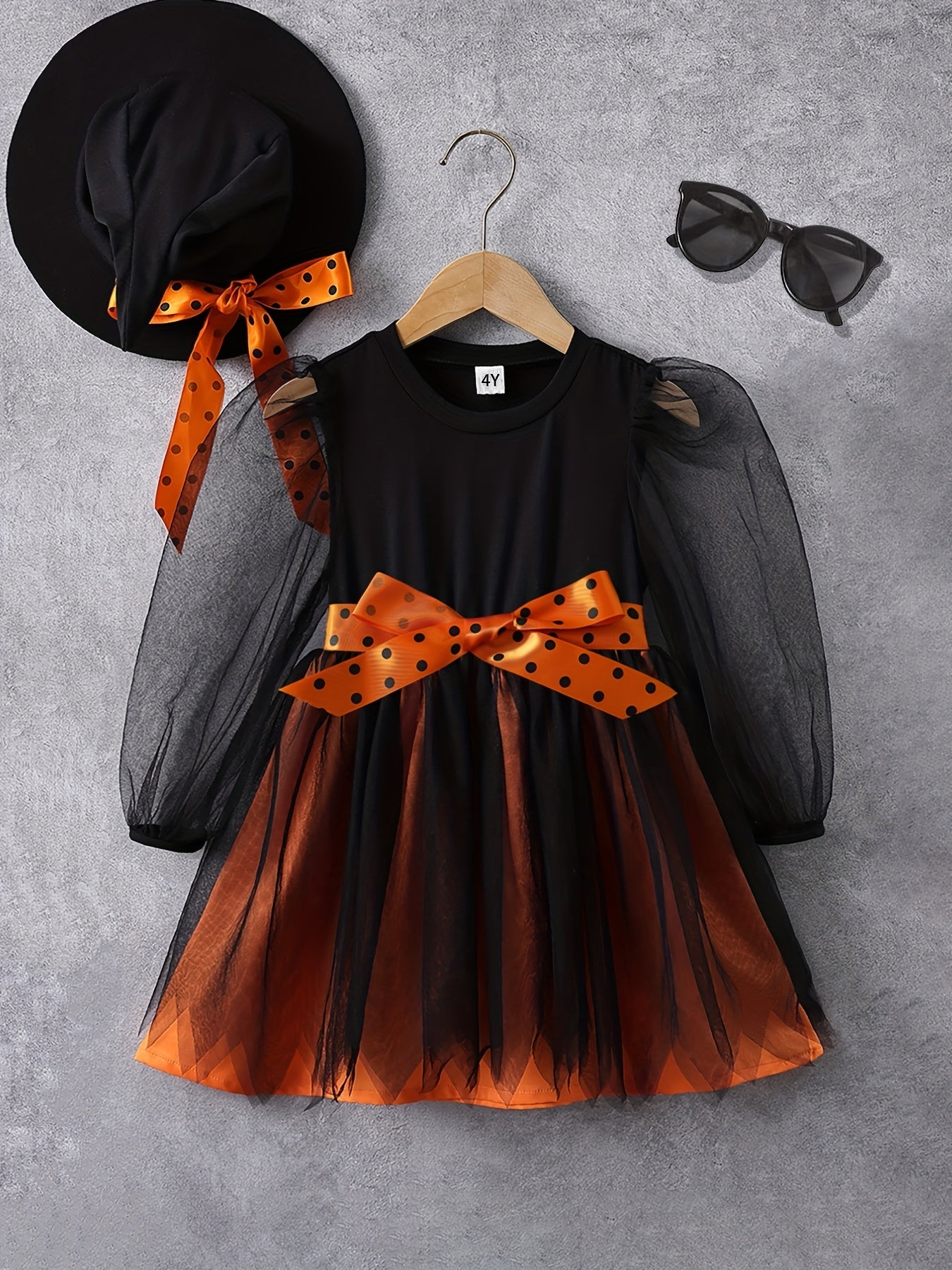 Girls Witch Dress Costume Little Girls Witch Cosplay Costume Tutu Skirt