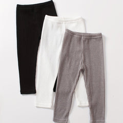 3pcs Girls Ribbed Legging Pants Set for 2-6 Years Old