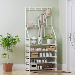 8-Hook Shoe Rack for Living Room Bathroom Hallway