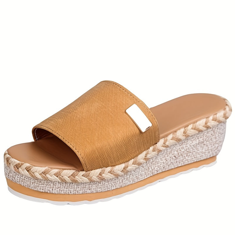 Women's Platform Wedge Sandals Non Slip Slides Shoes