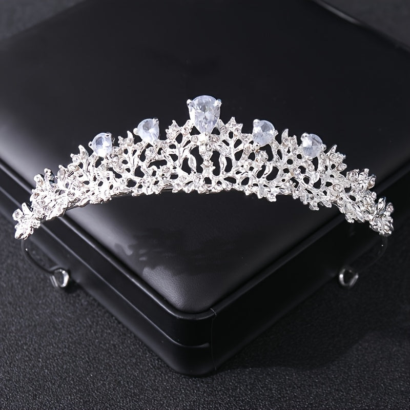 Golden Crystal Wedding Tiara Vintage Bridal Crown