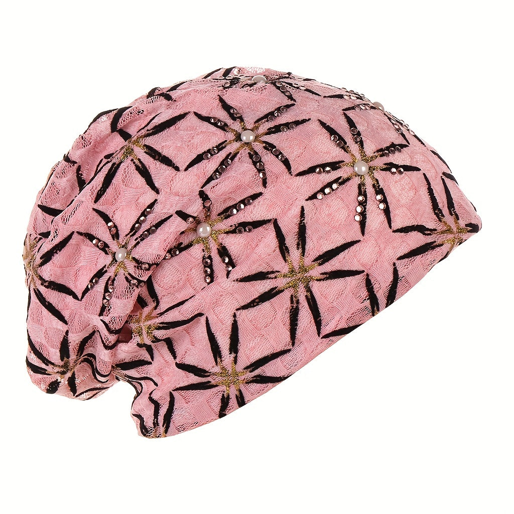 Vintage Flower Print Turban Head Scarf Ramadan Wrap