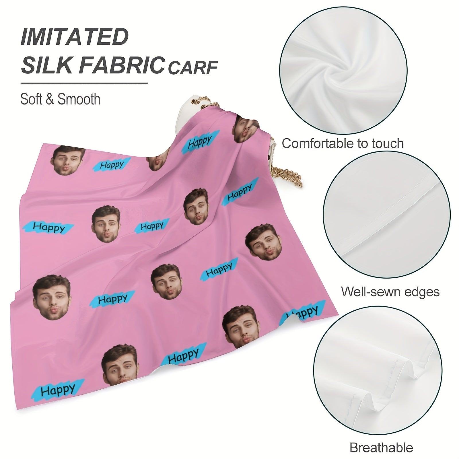 Personalized Photo Text Scarf Bandana