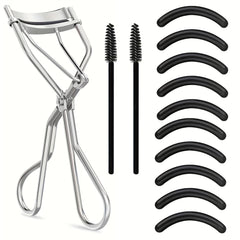 Professional Eyelash Curler Kit with 10 Replacement Pads