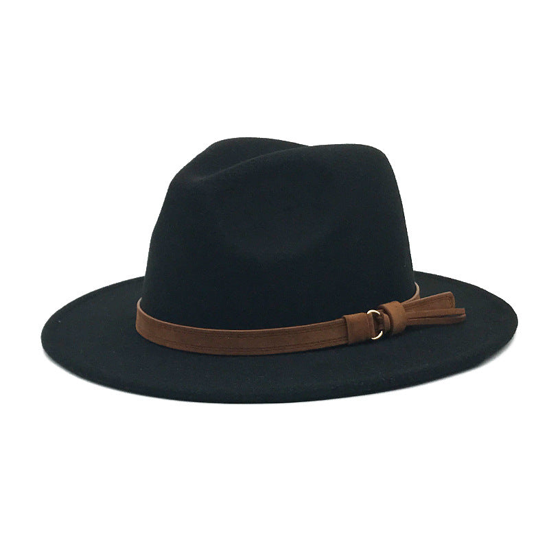 Classic Fedora Hat Large Brim Jazz Hat for Women Men