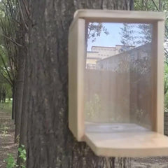 Wooden Squirrel Feeder Table Outdoor Feeding Station
