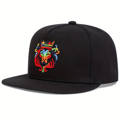 Men's Outdoor Baseball Cap Adjustable Lion Crown Embroidery Sun Hat
