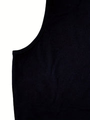Casual 2pc Set Crew Neck Top & Split Skirt Outfit Women's Clothing