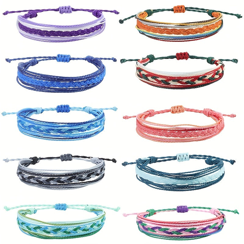 Bohemian Braided Hand Rope for Women Waterproof Bracelet