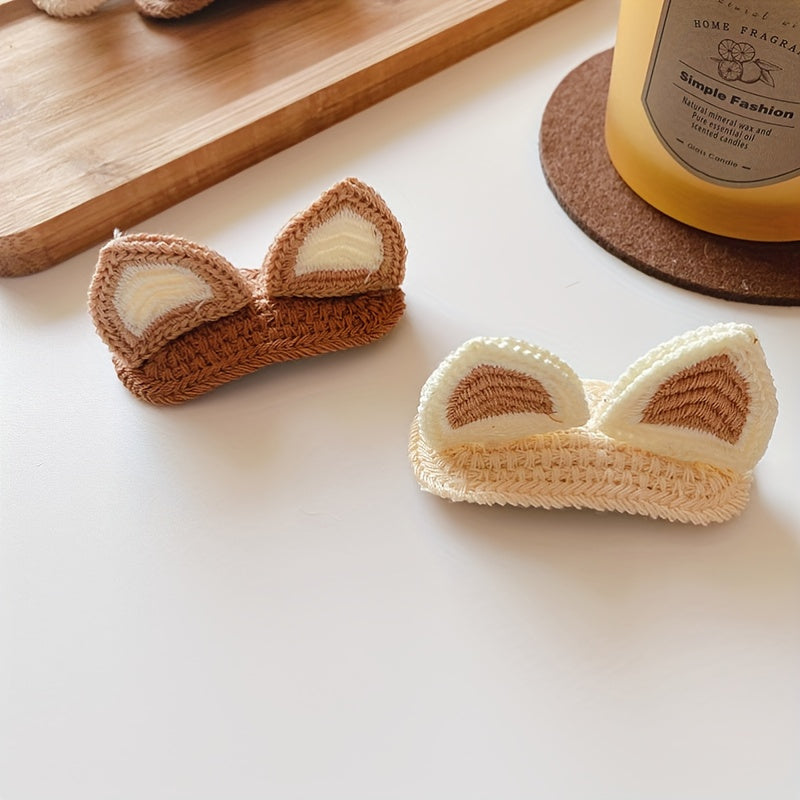 2pcs Knitted Ears Hair Clip for Kids